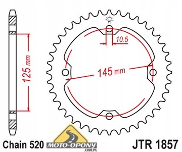 Цепь Yamaha YFM 350 Raptor X-Ring + звездочки