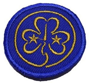 Naszywka harcerska koniczynka WAGGGS haftowana