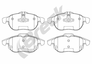 ТОРМОЗНЫЕ КОЛОДКИ BRECK OPEL VECTRA C SIGNUM ПЕРЕДНИЕ