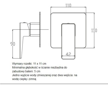 BIDETTA Смеситель для биде для унитаза parm