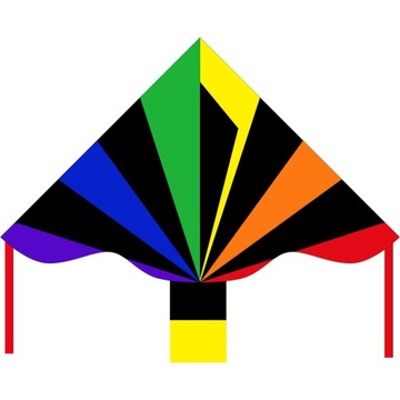 Kolorowy latawiec dla dzieci Black Rainbow 120 cm