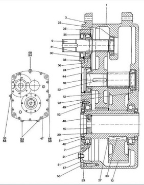 Детали редуктора вала колеса Putzmeister