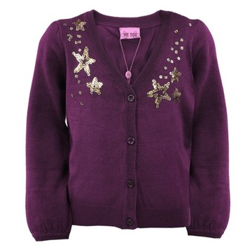 ME TOO SWETER SWETEREK ZŁOTO CEKINY GWIAZDY R 98