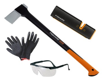 FISKARS SIEKIERA ROZŁUPUJĄCA X25 +OSTRZAŁKA+GRATIS