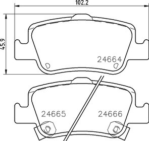 КОЛОДКИ TEXTAR ЗАДНИЕ ДИСКИ TOYOTA AURIS COROLLA E15