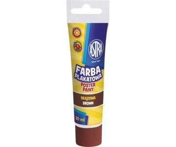 Farba plakatowa Astra tuba 30 ml Brązowa