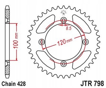 Комплект привода Yamaha YZ 85. Супер прочная цепь!