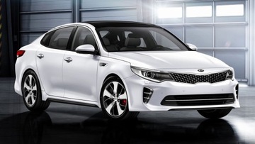 Kia Optima 4 Sedan Черная накладка на задний бампер