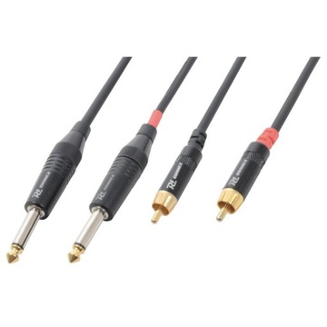 Kabel 2x Jack 6,3 - 2x RCA (m) 3m