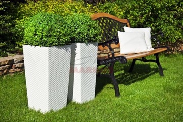 Вазон Finezja Rattan 19x19 h36 + вставка