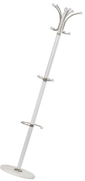 DREWNIANY WIESZAK STOJĄCY NA UBRANIA STOJAK BIAŁY