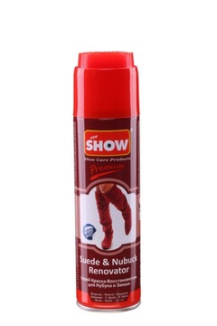 SHOW Renowator w sprayu do zamszu nubuku butów 250ml kolor burgund