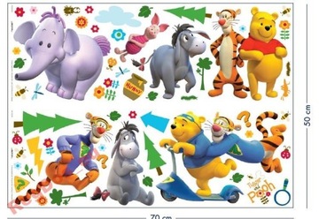 NAKLEJKI Disney DECOFUN Kubuś Puchatek Tygrysek