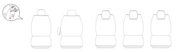 Кастомные чехлы на сиденья FORD C-MAX 2003-2010 гг. P2