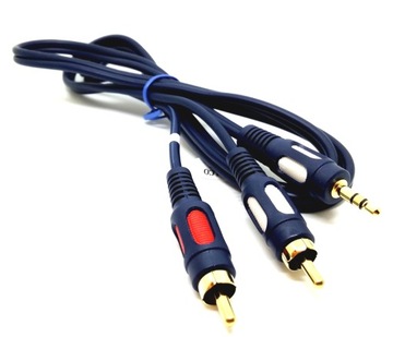 Przyłącze kabel CHINCH 2x RCA na JACK 3.5mm 3m