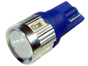 żarówka LED w5w w16w T10 R10 Niebieska 12V 24V MOC