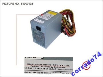 CELSIUS W480 M470 ZASILACZ FUJITSU 500 WATT