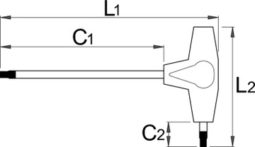 ТОРЦЕВОЙ КЛЮЧ НА 6 ММ С РУЧКОЙ UNIOR T-193HX