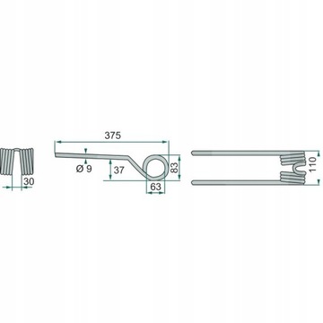 Deutz Vicon 16607564 Пружина пальца грабельки