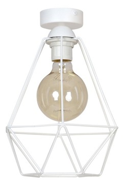 Lampa sufitowa DIAMOND biała vintage loft retro