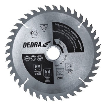 DEDRA PIŁA TARCZOWA DO DREWNA 165X24X16MM H16524E