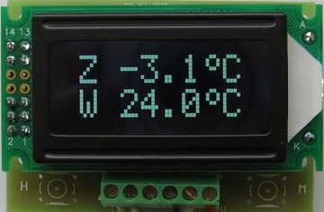 PANELOWY TERMOMETR DWUNAKAŁOWY -55 do 125'C (BZ)