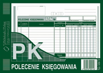 PK polecenie księgowania A5 MICHALCZYK 439-3 80k