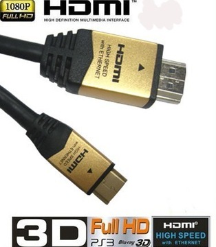 HDMI - mini HDMI 3 m GOLD FULL HD mini HDMI 1.4v