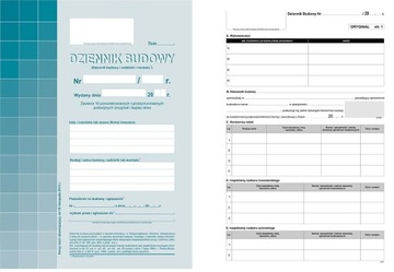 DZIENNIK BUDOWY A4, 603-1 DRUK Michalczyk i Prokop