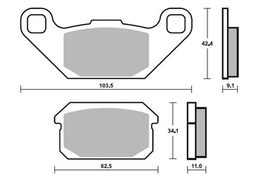 Тормозные колодки с золотым усилением CPI XS 250