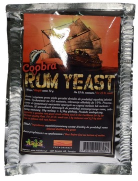 turbo drożdże na melasę COOBRA RUM