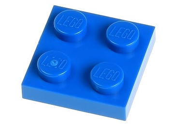 LEGO Płytka zwykła 2x2 3022 niebieska - 2 szt.