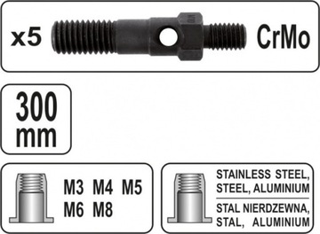 NITOWNICA RĘCZNA DO NITONAKRĘTEK M3-M8 YT-36112