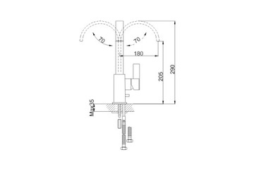 DEXAME QB140D KOHLMAN кухонный смеситель