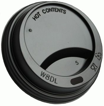 WIECZKO CZARNE DO KUBKA 250ml 80mm A100