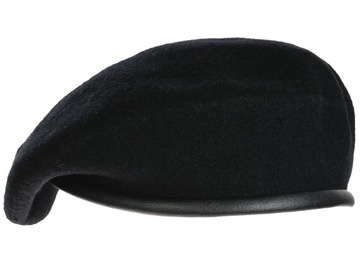 Polski BERET TŁOCZONY WP Wełna CZARNY rozm. 53