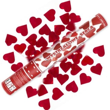 Тубус с сердечками, красный, 40 см.