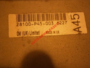 HONDA ACCORD KOMPUTER 28100-P45-003 6227 A45