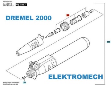 ГОРЕЛКА DREMEL 2000 КРЫШКА НАКОНЕЧНИКА ГОРЕЛКИ НА НИТИ