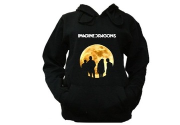 BLUZA CZARNA KAPTUR Imagine Dragons WZORY