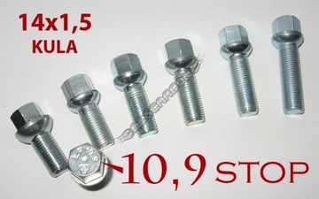 КОЛЕСНЫЕ БОЛТЫ диски 14x1,5x40 Kula LONG AUDI SEAT SKODA MERCEDES VW Golf