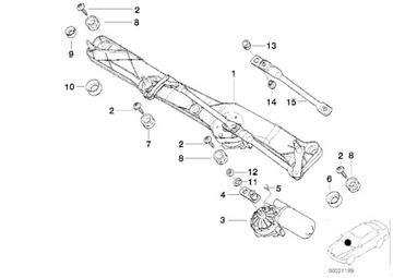 Drążek wycieraczek BMW E39 520 525 528 530 540