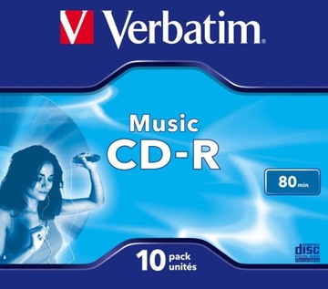 VERBATIM CD-R 700MB 52X AUDIO MUSIC PRO 1szt box!