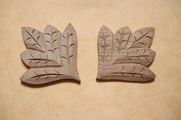 Dekor 10x11cm aplikacja sztukateria 2szt- D172