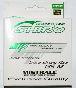 Plecionka MISTRALL SHIRO 135m Zielona0,15mm 13,8kg