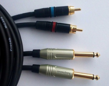 PROCAB 2 x Jack 6,3моно/2 x RCA (тюльпан) 10 м