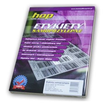 ETYKIETY SAMOPRZYLEPNE 97x42,5 100ark LASER INK