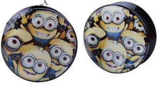 AKRYLOWY TUNEL PLUG GWINT WEW. 10 mm Minionki