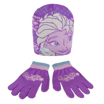 CZAPKA komplet RĘKAWICZKI Kraina Lodu FROZEN zima