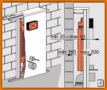 AlcaPLAST КАРКАС УНИТАЗА Скрытый НИЗКИЙ AM101/850 мм